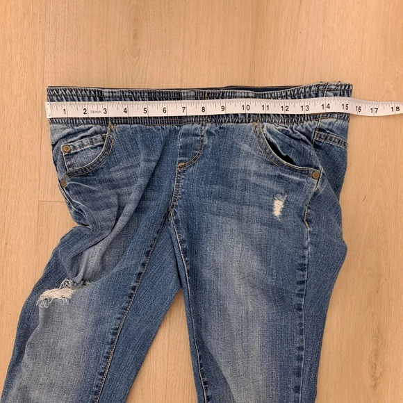 Wendy Bellissimo Maternity Distressed Medium Wash Skinny Jeans Size S - Picture 4 of 7